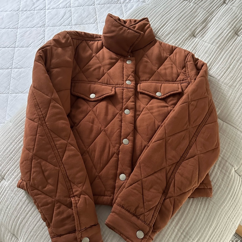 Blank NYC Chocolate Quilted Jacket